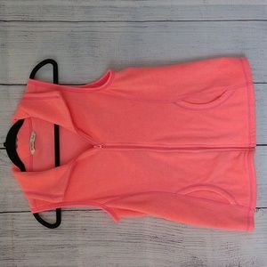 Old Navy orange performance fleece vest size medium